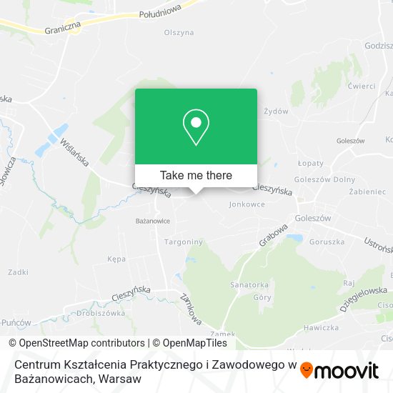 Centrum Kształcenia Praktycznego i Zawodowego w Bażanowicach map