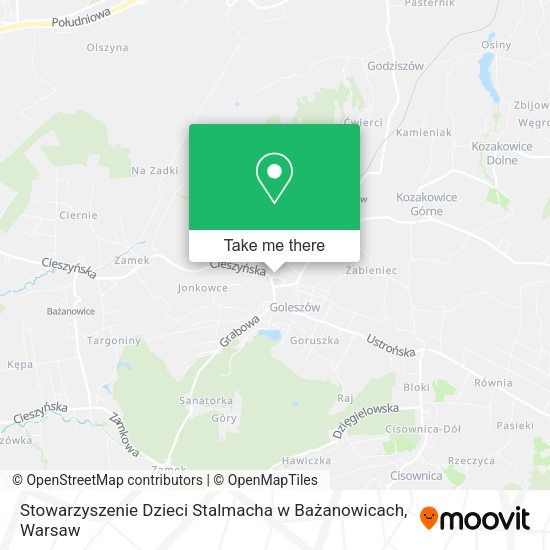 Карта Stowarzyszenie Dzieci Stalmacha w Bażanowicach