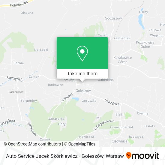 Auto Service Jacek Skórkiewicz - Goleszów map