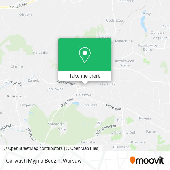 Carwash Myjnia Bedzin map