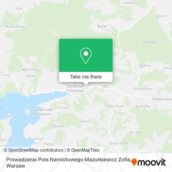Карта Prowadzenie Pola Namiotowego Mazurkiewicz Zofia
