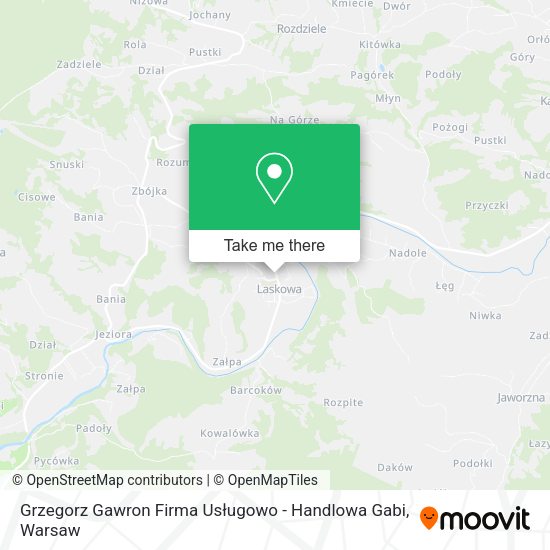 Grzegorz Gawron Firma Usługowo - Handlowa Gabi map