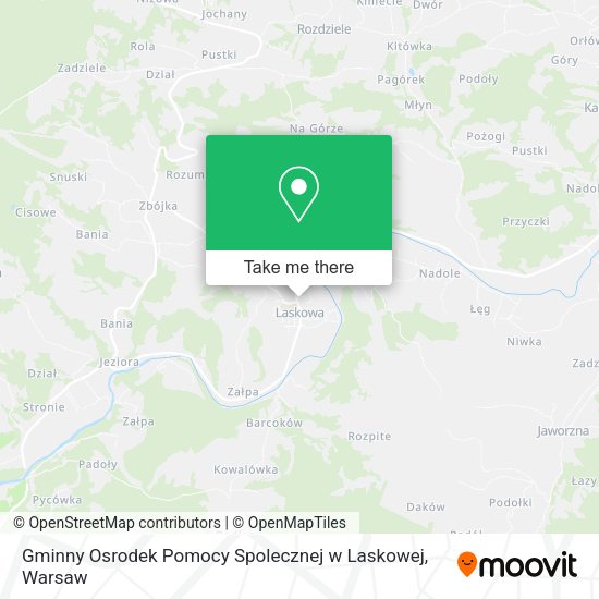 Gminny Osrodek Pomocy Spolecznej w Laskowej map