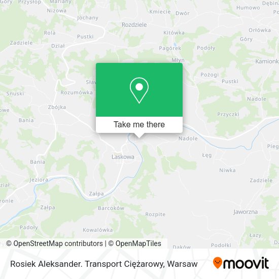 Rosiek Aleksander. Transport Ciężarowy map