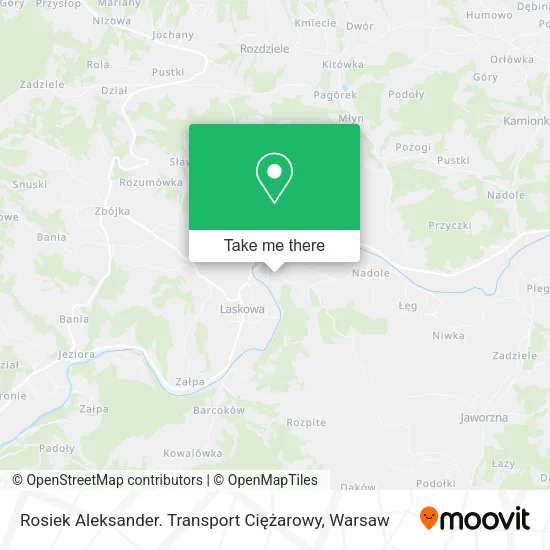 Карта Rosiek Aleksander. Transport Ciężarowy