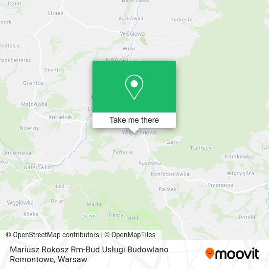 Mariusz Rokosz Rm-Bud Usługi Budowlano Remontowe map