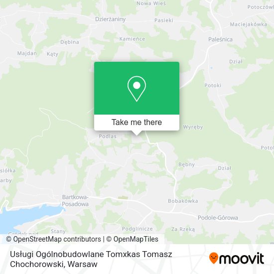 Usługi Ogólnobudowlane Tomxkas Tomasz Chochorowski map