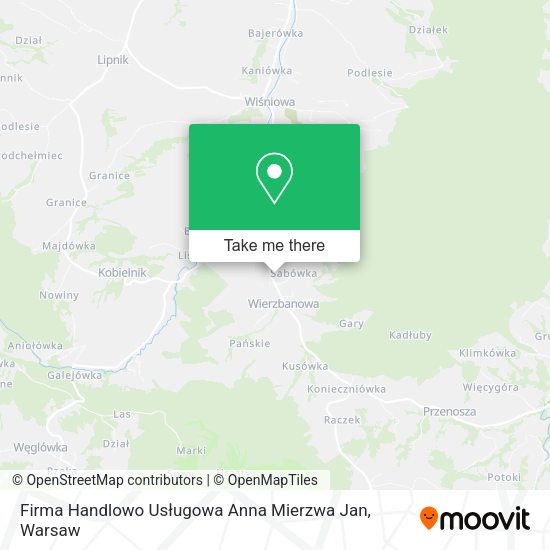 Firma Handlowo Usługowa Anna Mierzwa Jan map