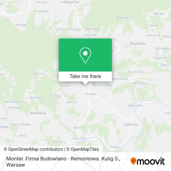 Monter. Firma Budowlano - Remontowa. Kulig S. map