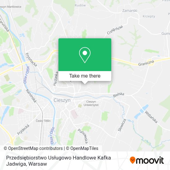 Przedsiębiorstwo Usługowo Handlowe Kafka Jadwiga map