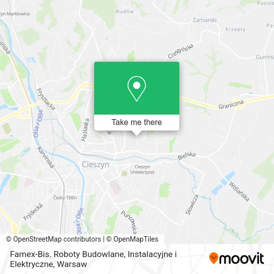 Карта Famex-Bis. Roboty Budowlane, Instalacyjne i Elektryczne