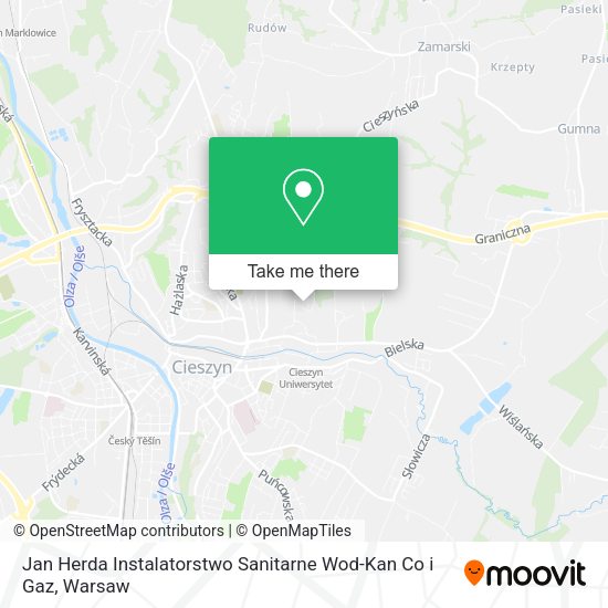 Jan Herda Instalatorstwo Sanitarne Wod-Kan Co i Gaz map