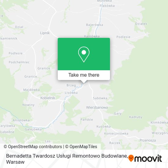 Bernadetta Twardosz Usługi Remontowo Budowlane map