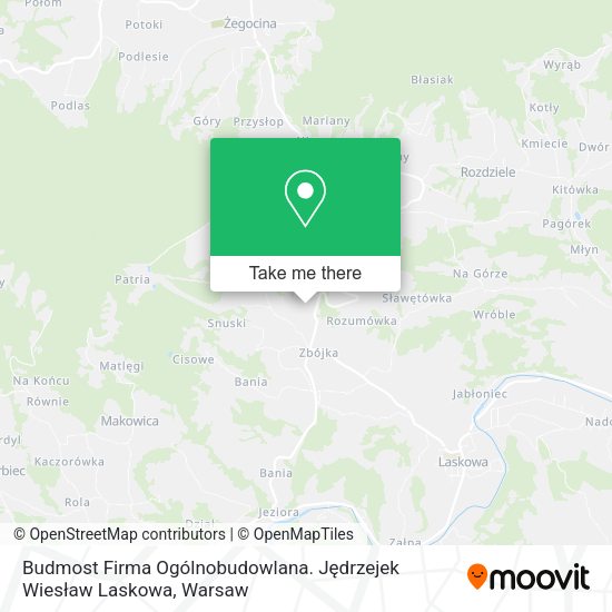 Budmost Firma Ogólnobudowlana. Jędrzejek Wiesław Laskowa map