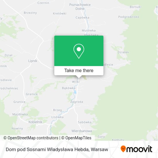 Dom pod Sosnami Władysława Hebda map