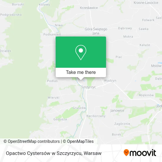 Карта Opactwo Cystersów w Szczyrzycu