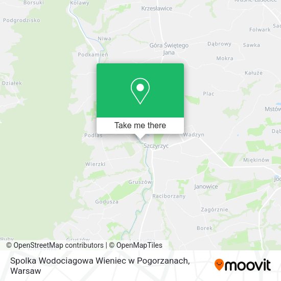 Spolka Wodociagowa Wieniec w Pogorzanach map