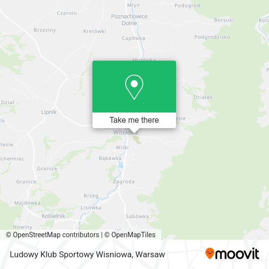 Ludowy Klub Sportowy Wisniowa map