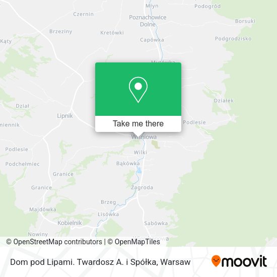 Dom pod Lipami. Twardosz A. i Spółka map