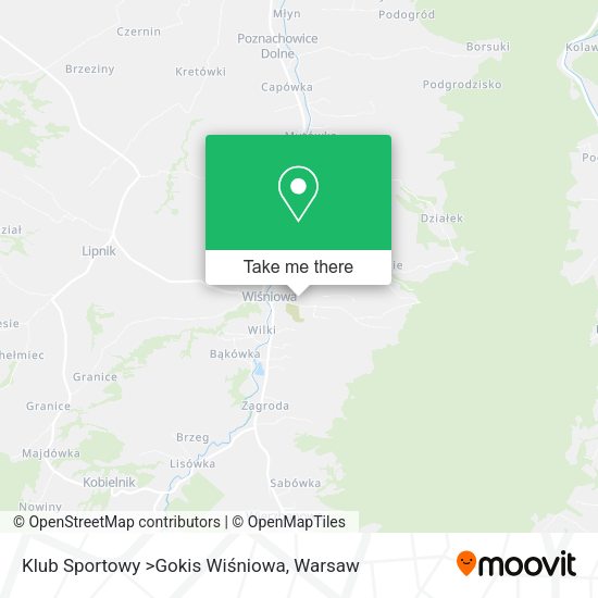 Klub Sportowy >Gokis Wiśniowa map