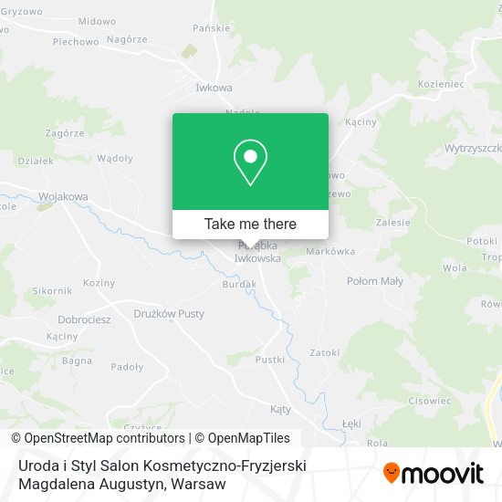 Карта Uroda i Styl Salon Kosmetyczno-Fryzjerski Magdalena Augustyn