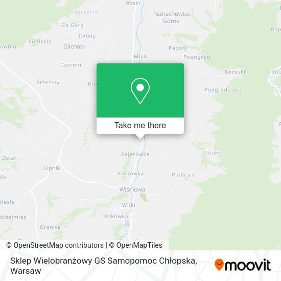 Sklep Wielobranżowy GS Samopomoc Chłopska map