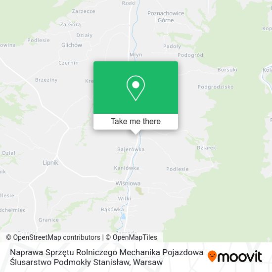 Naprawa Sprzętu Rolniczego Mechanika Pojazdowa Ślusarstwo Podmokły Stanisław map