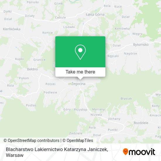 Blacharstwo Lakiernictwo Katarzyna Janiczek map