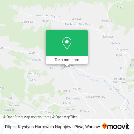 Filipek Krystyna Hurtownia Napojów i Piwa map