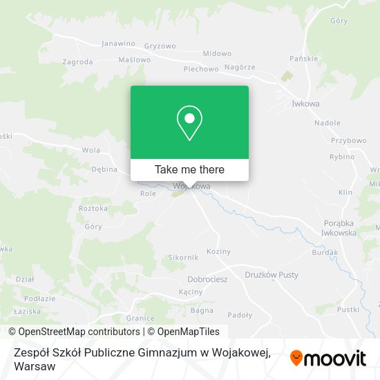 Zespół Szkół Publiczne Gimnazjum w Wojakowej map