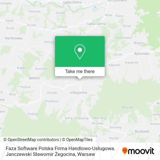 Карта Faza Software Polska Firma Handlowo-Usługowa. Janczewski Sławomir Żegocina