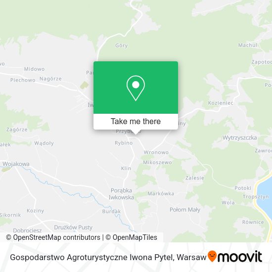 Gospodarstwo Agroturystyczne Iwona Pytel map