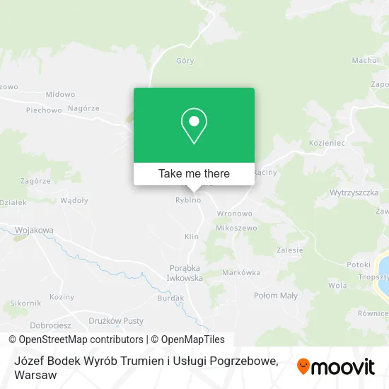 Józef Bodek Wyrób Trumien i Usługi Pogrzebowe map
