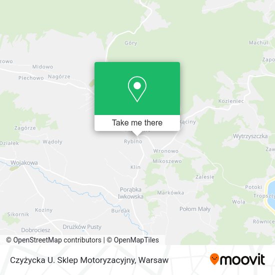 Czyżycka U. Sklep Motoryzacyjny map