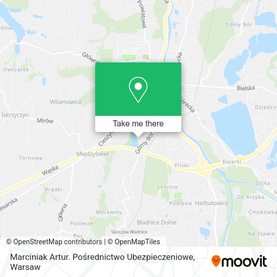 Marciniak Artur. Pośrednictwo Ubezpieczeniowe map