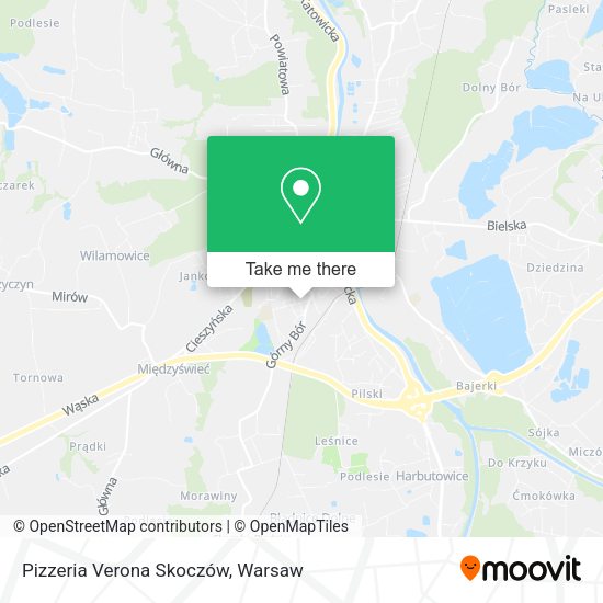 Pizzeria Verona Skoczów map