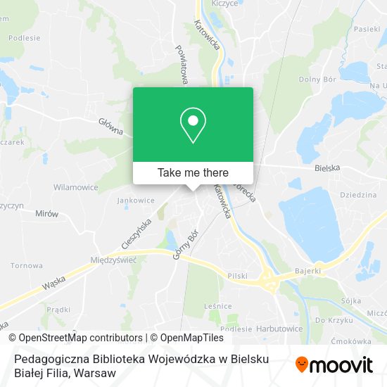 Pedagogiczna Biblioteka Wojewódzka w Bielsku Białej Filia map