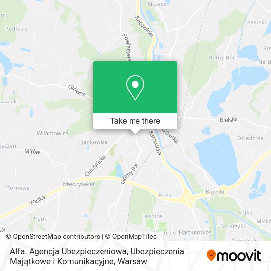 Alfa. Agencja Ubezpieczeniowa, Ubezpieczenia Majątkowe i Komunikacyjne map