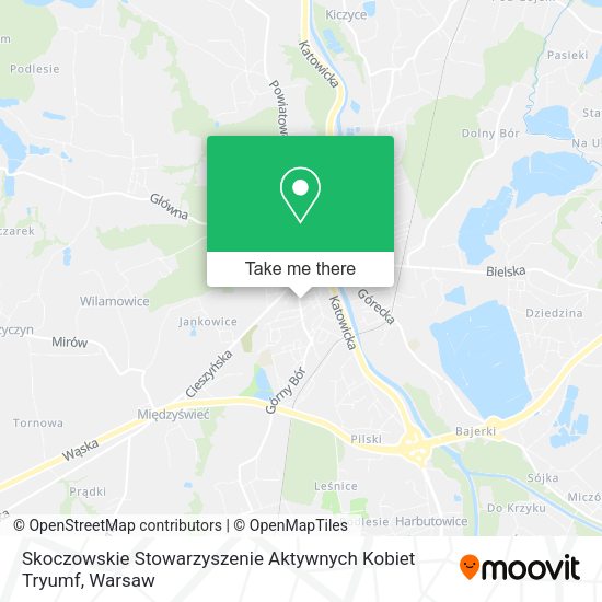 Skoczowskie Stowarzyszenie Aktywnych Kobiet Tryumf map