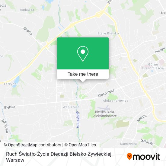 Ruch Światło-Życie Diecezji Bielsko-Żywieckiej map