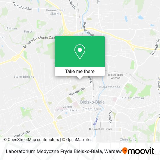 Laboratorium Medyczne Fryda Bielsko-Biała map