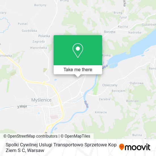 Spolki Cywilnej Uslugi Transportowo Sprzetowe Kop Ziem S C map