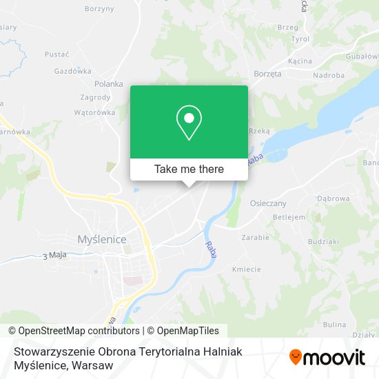 Stowarzyszenie Obrona Terytorialna Halniak Myślenice map