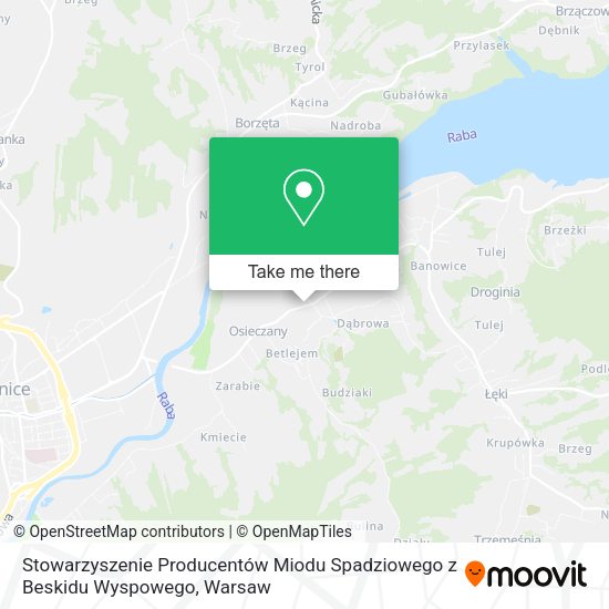 Stowarzyszenie Producentów Miodu Spadziowego z Beskidu Wyspowego map