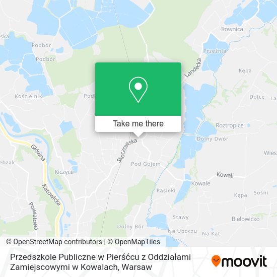 Przedszkole Publiczne w Pierśćcu z Oddziałami Zamiejscowymi w Kowalach map