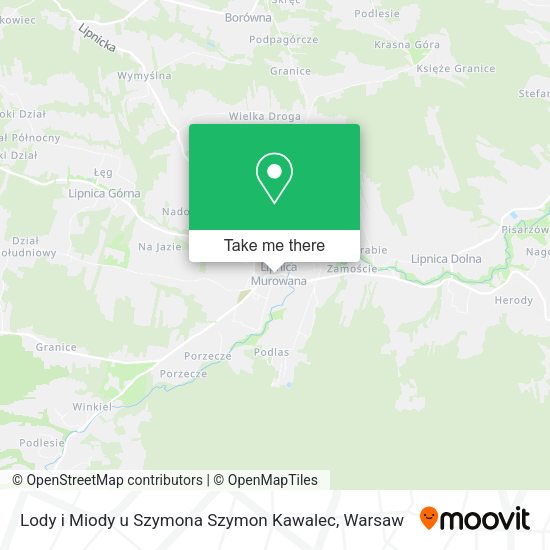 Lody i Miody u Szymona Szymon Kawalec map