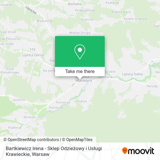 Bartkiewicz Irena - Sklep Odzieżowy i Usługi Krawieckie map