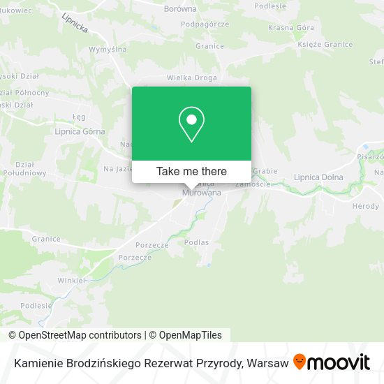 Kamienie Brodzińskiego Rezerwat Przyrody map