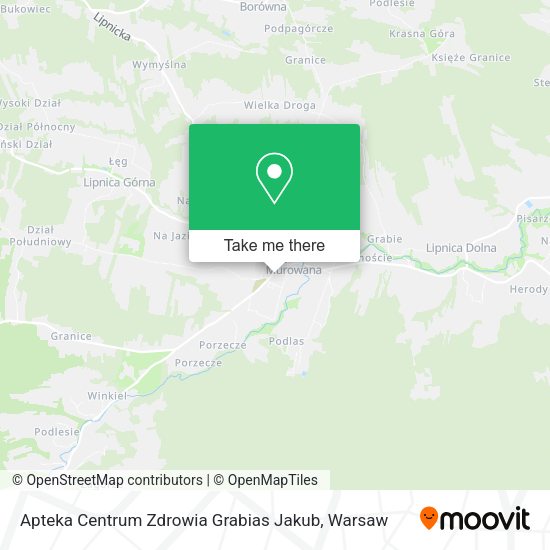 Apteka Centrum Zdrowia Grabias Jakub map