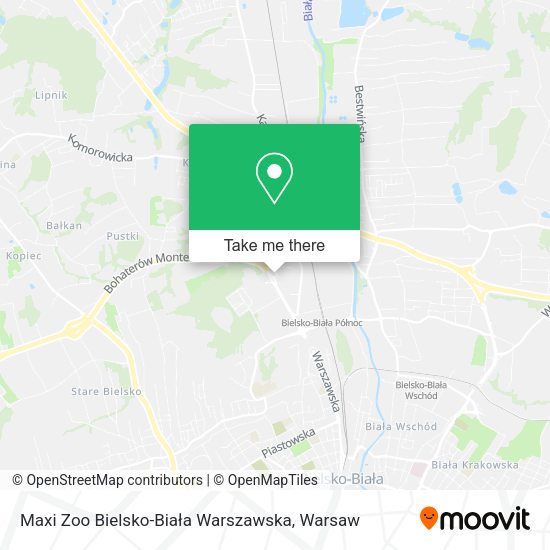 Maxi Zoo Bielsko-Biała Warszawska map